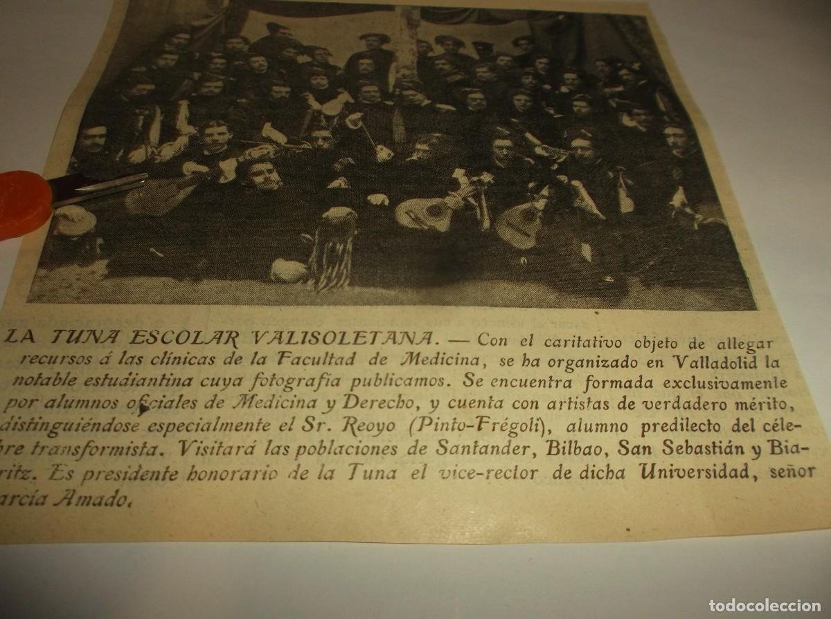 Otros Art&iacute;culos de Coleccionismo en Papel: RECORTE A&Ntilde;O 1905(VALLADOLID)PARA SACAR RECURSOS PARA FACULTAD,SE FORM&Oacute; LA TUNA ESCOLAR VALLISOLETANA