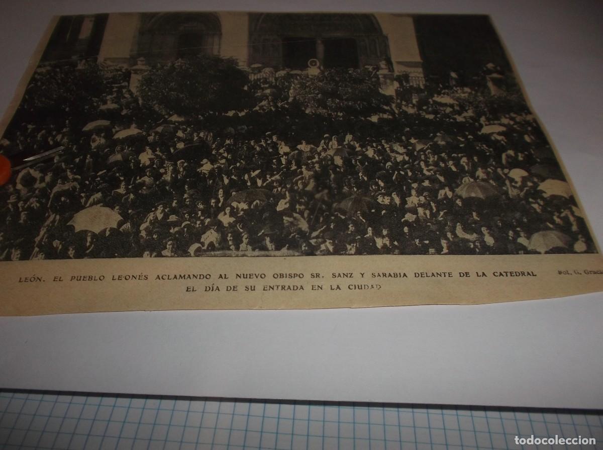 Otros Art&iacute;culos de Coleccionismo en Papel: RECORTE A&Ntilde;O 1905(LE&Oacute;N)EN CATEDRAL PUEBLO LEON&Eacute;S RECIBEN AL OBISPO Sr.SANZ Y SARABIA(FOTO.GRACIA)