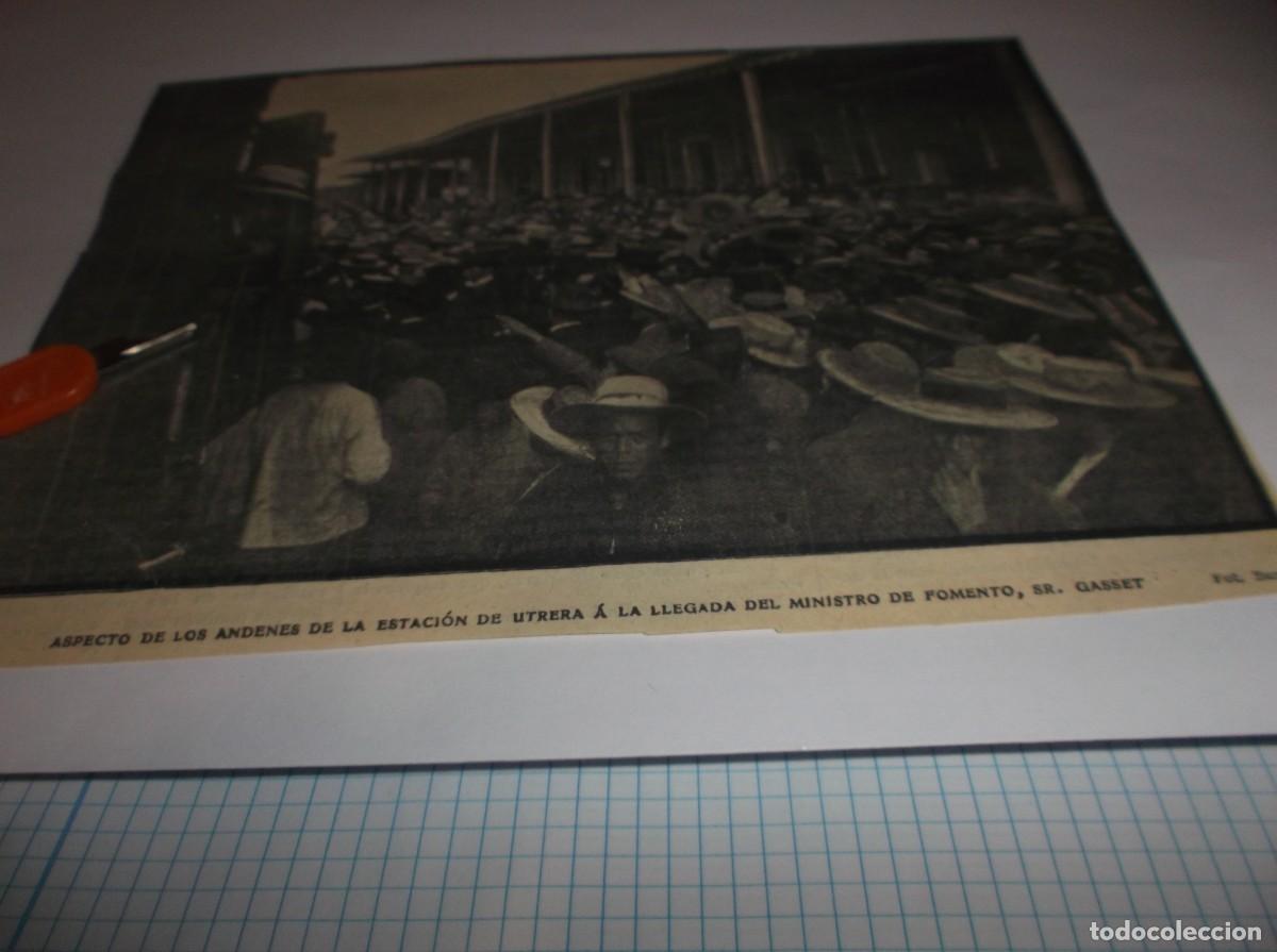 Otros Art&iacute;culos de Coleccionismo en Papel: RECORTE A&Ntilde;O 1905.-UTRERA(SEVILLA)ESTACI&Oacute;N DE UTRERA &Aacute; LA LLEGADA DEL MINISTRO D FOMENTO Sr.GASSET