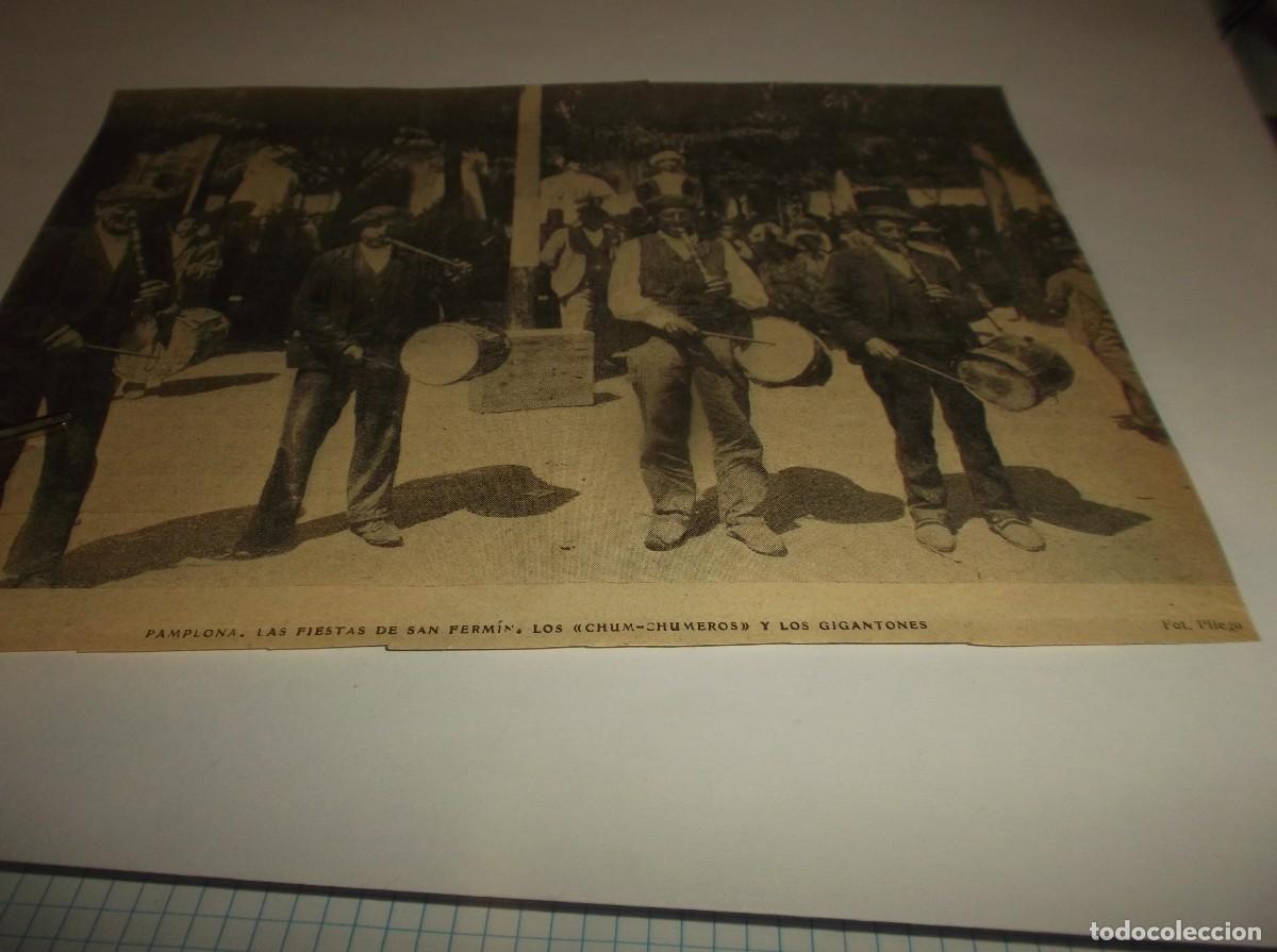 Otros Art&iacute;culos de Coleccionismo en Papel: RECORTE A&Ntilde;O 1905(PAMPLONA)LA FIESTAS DE SAN FERM&Iacute;N,LOS CHUM-CHUMEROS Y LOS GIGANTONES