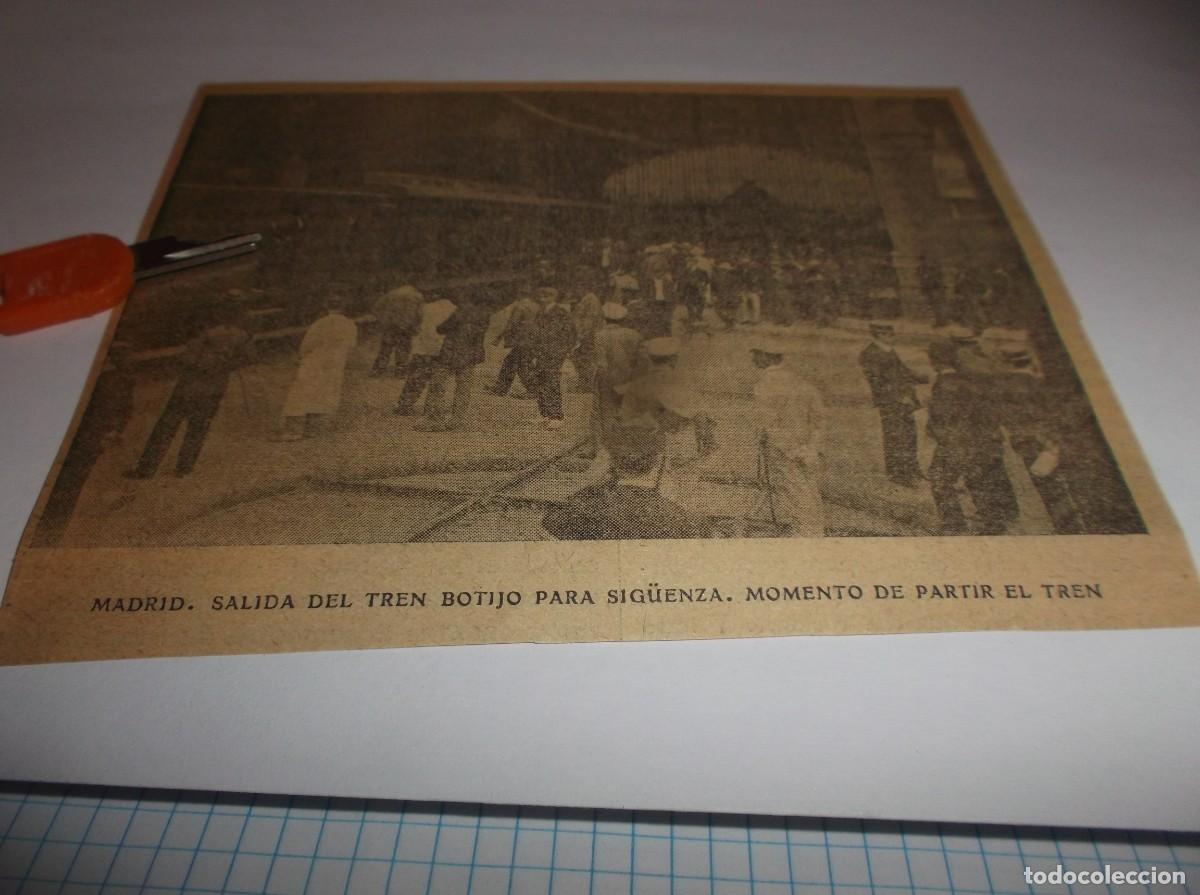 Otros Art&iacute;culos de Coleccionismo en Papel: RECORTE A&Ntilde;O 1905(MADRID)SALIDA DEL TR&Eacute;N BOTIJO PARA SIG&Uuml;ENZA(GUADALAJARA)
