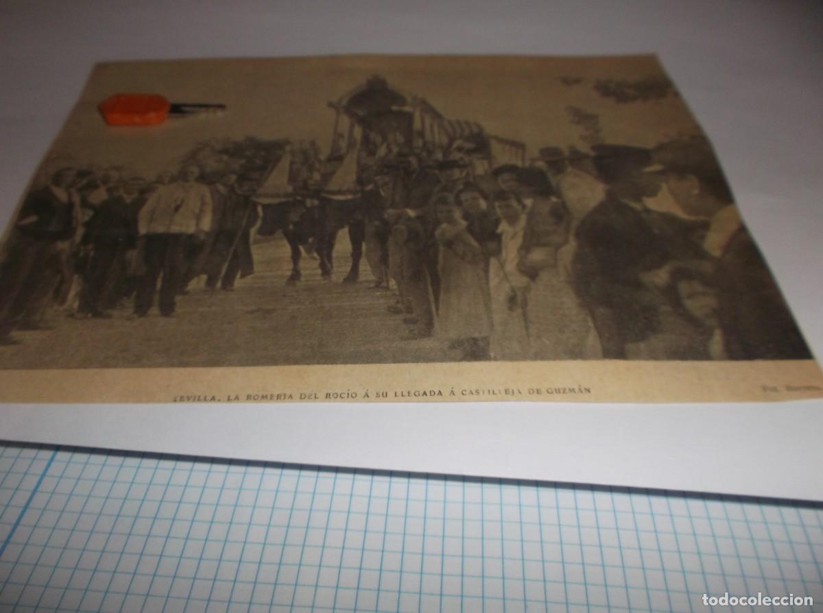 Otros Art&iacute;culos de Coleccionismo en Papel: RECORTE A&Ntilde;O 1905(SEVILLA)LA ROMER&Iacute;A DEL ROC&Iacute;O &Aacute; SU LLEGADA &Aacute; CASTILLEJA DE GUZM&Aacute;N(FOTO BARRERA