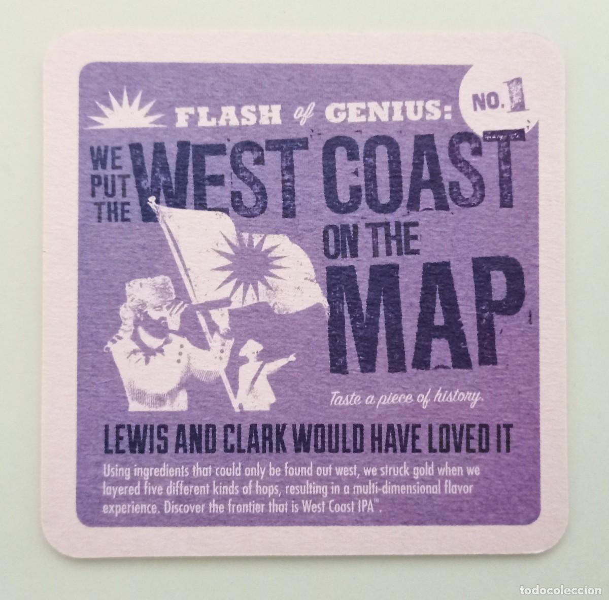 Otros Art&iacute;culos de Coleccionismo en Papel: POSAVASO CERVEZA WEST COAST (ESTADOS UNIDOS)