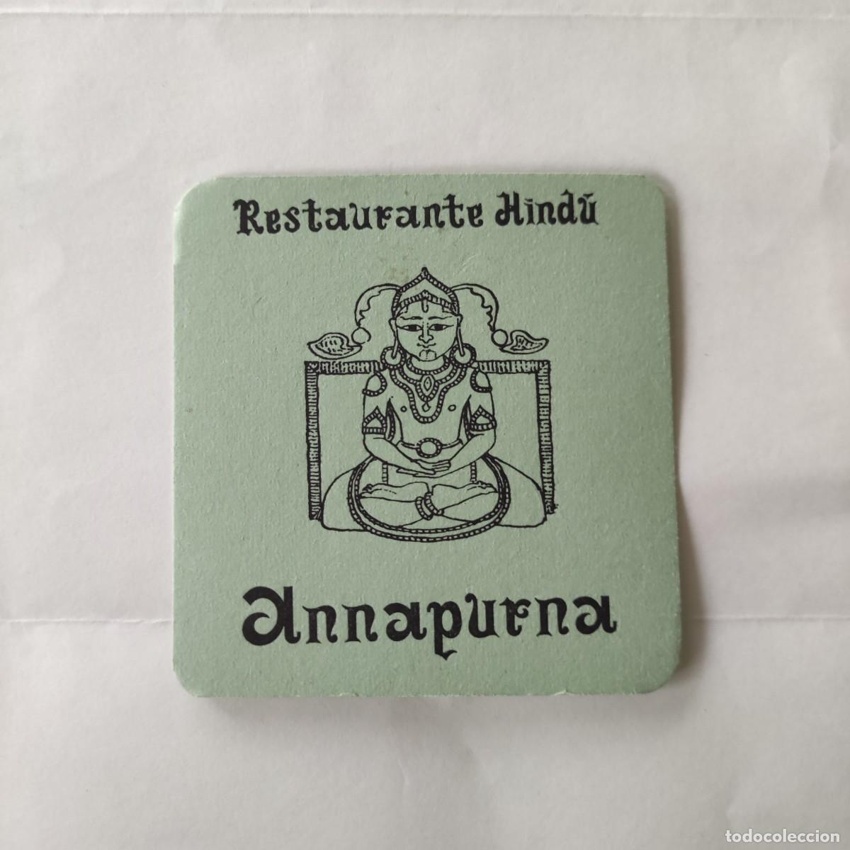 Otros Art&iacute;culos de Coleccionismo en Papel: POSAVASOS - MADRID - ANNAPURNA - RESTAURANTE HINDU - INDIA