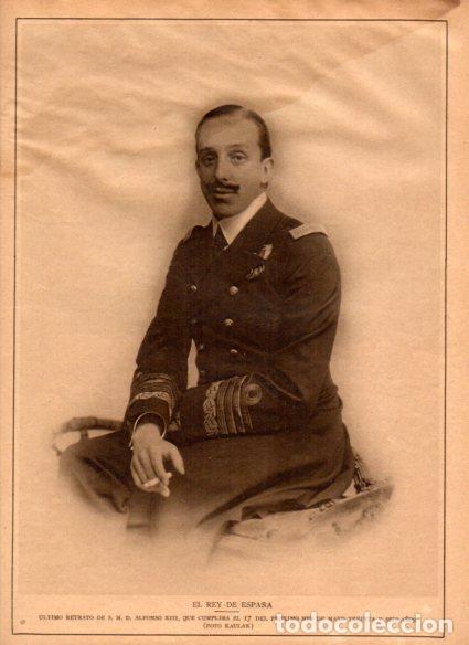 Otros art&iacute;culos de coleccionismo en papel: LAMINA V52174: Alfonso XIII ultimo retrato por Kaulak