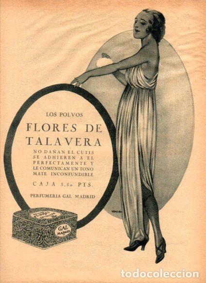 Sammelleidenschaft Andere Papierartikel: LAMINA V52238: Publicidad polvos Flores de Talavera