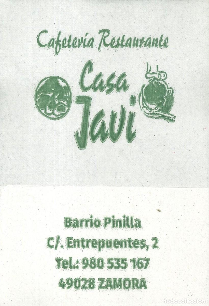 Otros Art&iacute;culos de Coleccionismo en Papel: SERVILLETA PAPEL - CAFETERIA RESTAURANTE CASA JAVI (ZAMORA)