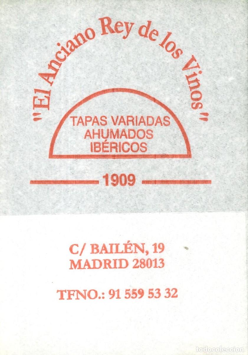 Otros Art&iacute;culos de Coleccionismo en Papel: SERVILLETA PAPEL - EL ANCIANO REY DE LOS VINOS (MADRID)