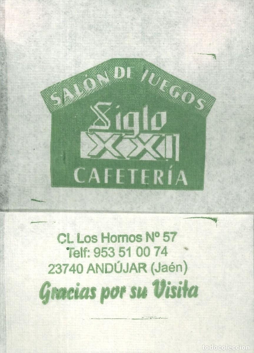 Otros Art&iacute;culos de Coleccionismo en Papel: SERVILLETA PAPEL - CAFETERIA - SALON DE JUEGOS - SIGLO XXI - ANDUJAR (JAEN)