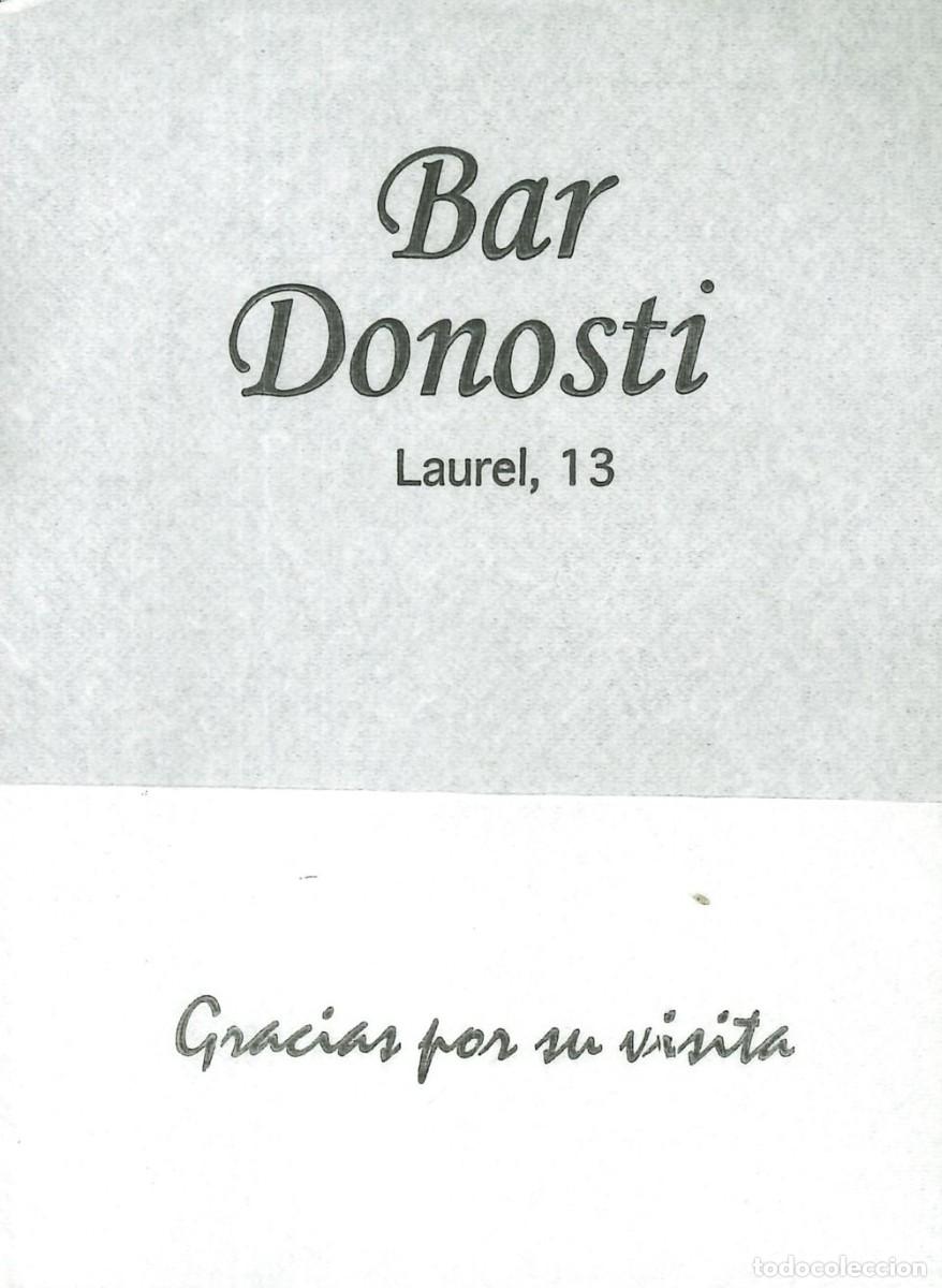 Otros Art&iacute;culos de Coleccionismo en Papel: SERVILLETA PAPEL - BAR DONOSTI (LOGRO&Ntilde;O)