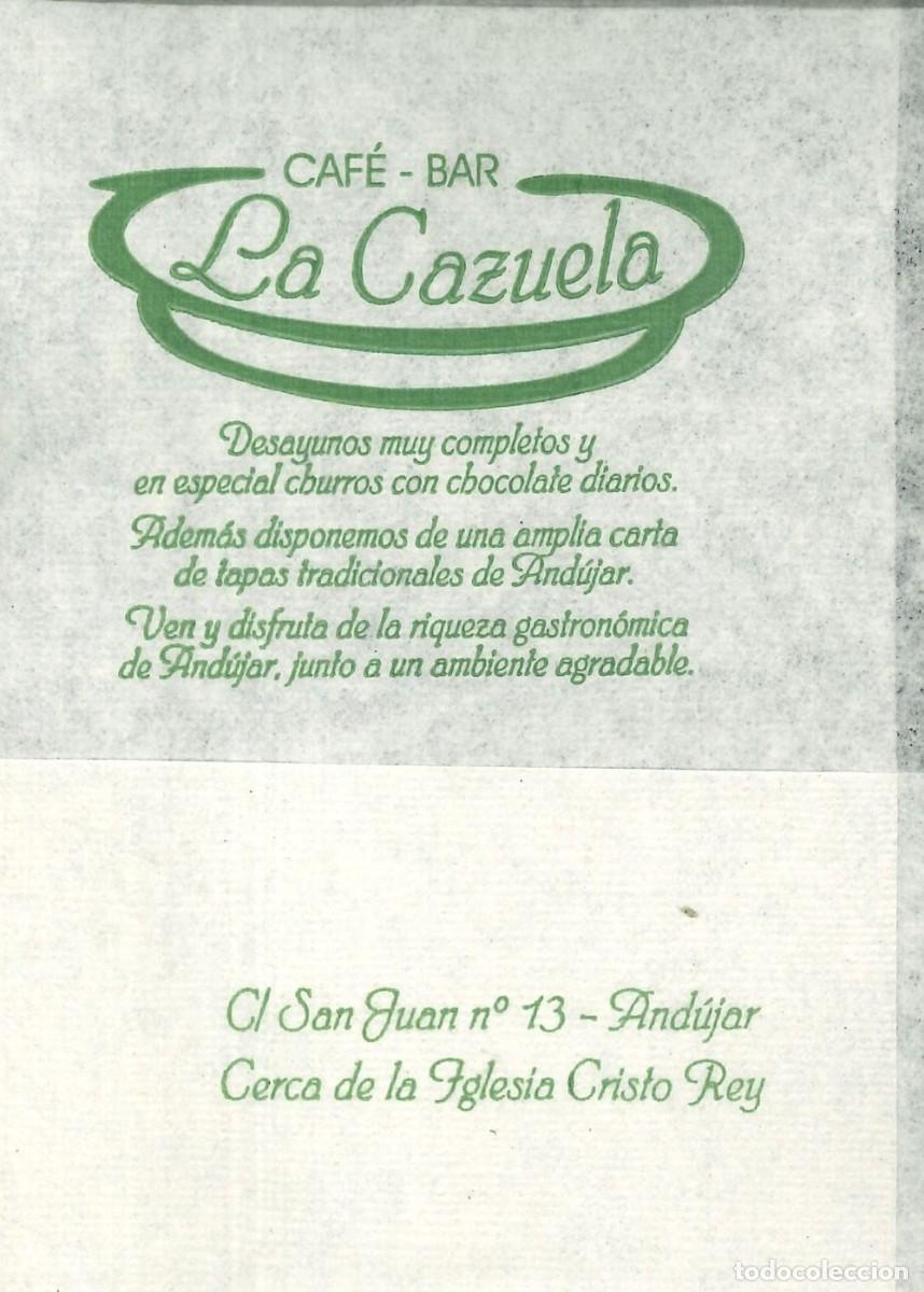 Otros Art&iacute;culos de Coleccionismo en Papel: SERVILLETA PAPEL - CAFE BAR - LA CAZUELA - ANDUJAR (JAEN)