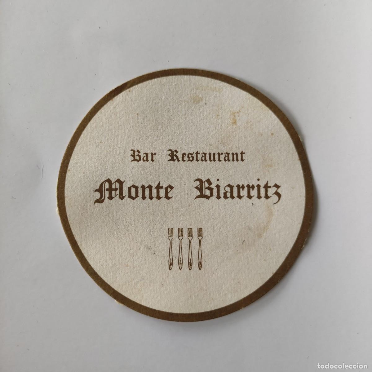 Otros Art&iacute;culos de Coleccionismo en Papel: POSAVASOS - MONTE BIARRITZ - BAR RESTAURANT