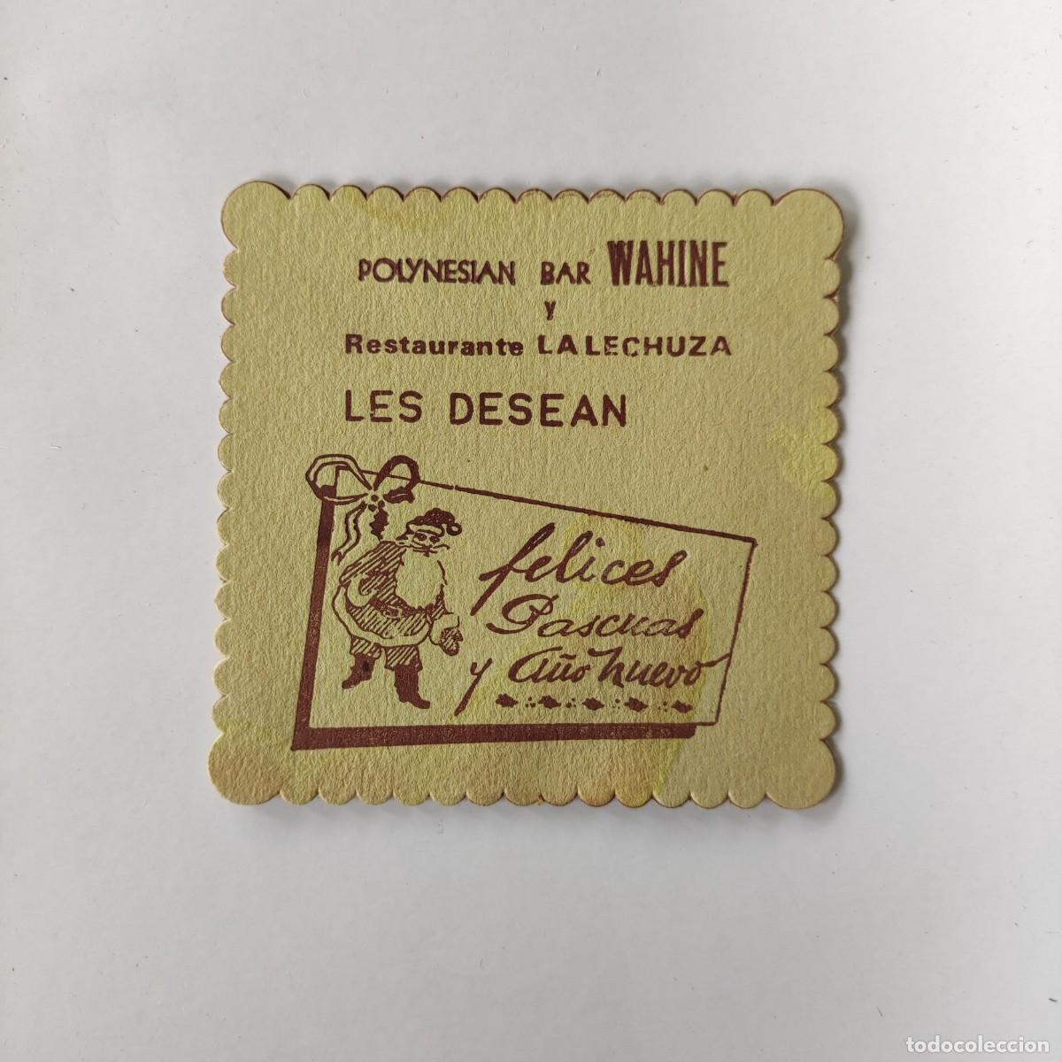 Otros Art&iacute;culos de Coleccionismo en Papel: POSAVASOS - MADRID - WAHINE - POLYNESIAN BAR / LA LECHUZA - RESTAURANTE - NAVIDAD PAPA NOEL