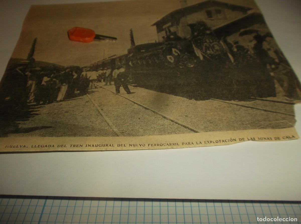 Otros Art&iacute;culos de Coleccionismo en Papel: RECORTE A&Ntilde;O 1905(HUELVA)LLEGADA TR&Eacute;N INAUGURAL NUEVO FERROCARRIL EXPLOTACI&Oacute;N MINAS DE CALA