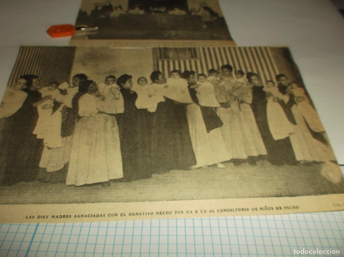Otros Art&iacute;culos de Coleccionismo en Papel: 2 RECORTES A&Ntilde;O 1905(MADRID)SESI&Oacute;N DE LA GOTA DE LECHE 500 PESETAS ABC ,10 MADRES AGRACIADAS