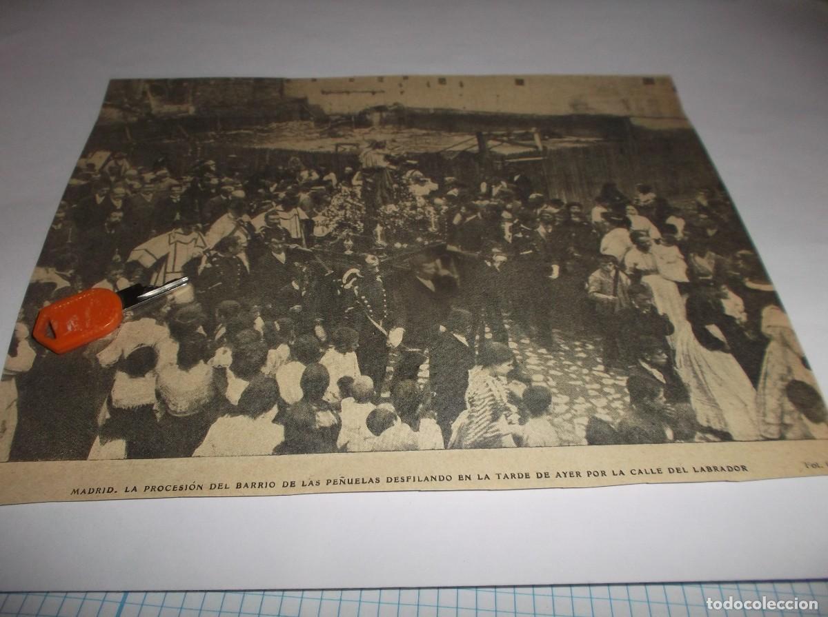 Otros Art&iacute;culos de Coleccionismo en Papel: RECORTE A&Ntilde;O 1905(MADRID)BARRIO DE LAS PA&Ntilde;UELAS ,PROCESI&Oacute;N POR LA C/ DEL LABRADOR