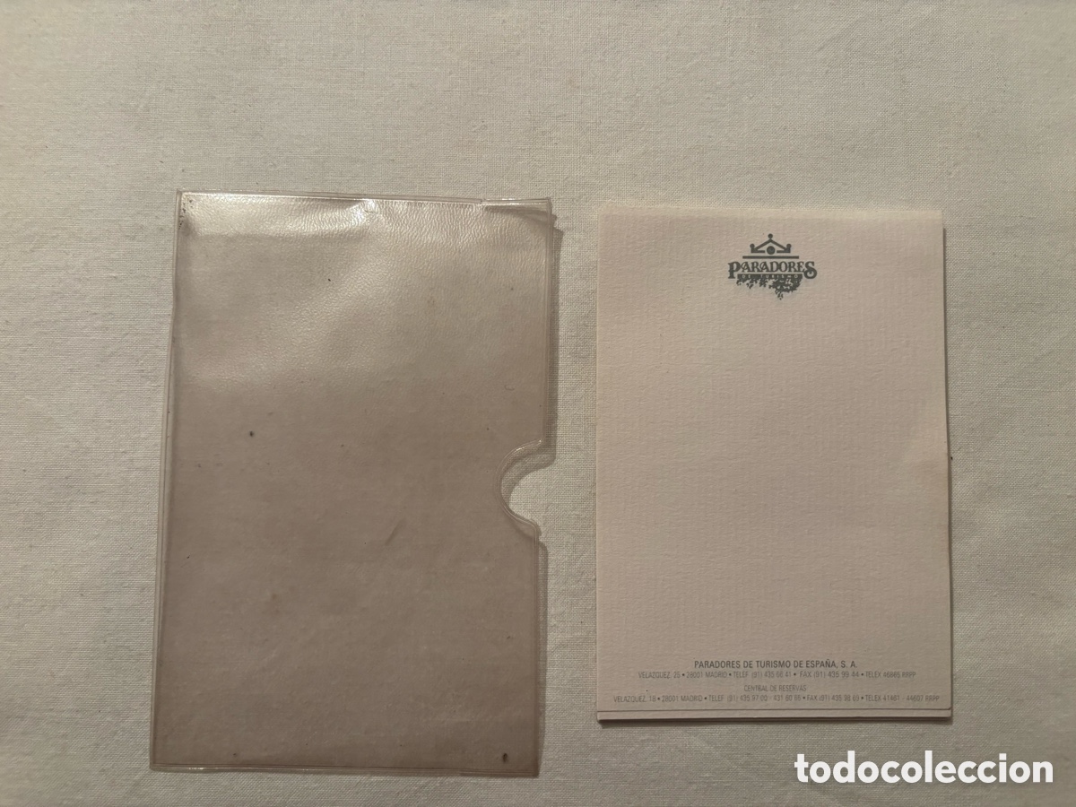 Otros Art&iacute;culos de Coleccionismo en Papel: Paradores de turismo hojas notas con funda