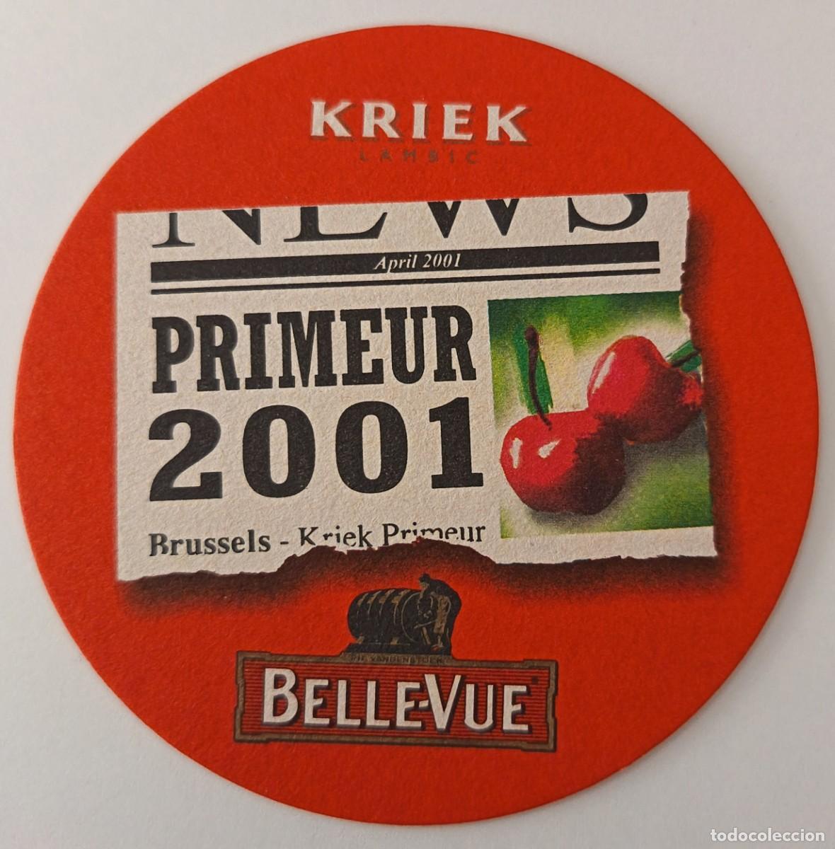Otros Art&iacute;culos de Coleccionismo en Papel: Posavasos. KRIEK Lambic. Belle-Vue. Primeur 2001.