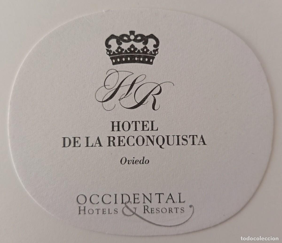 Otros Art&iacute;culos de Coleccionismo en Papel: Posavasos. HR. Hotel de la Reconquista. Oviedo. Ovalado.