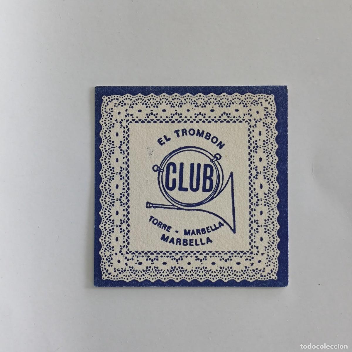 Altri oggetti di carta: POSAVASOS - MALAGA / MARBELLA - EL TROMBON CLUB - MUSICA