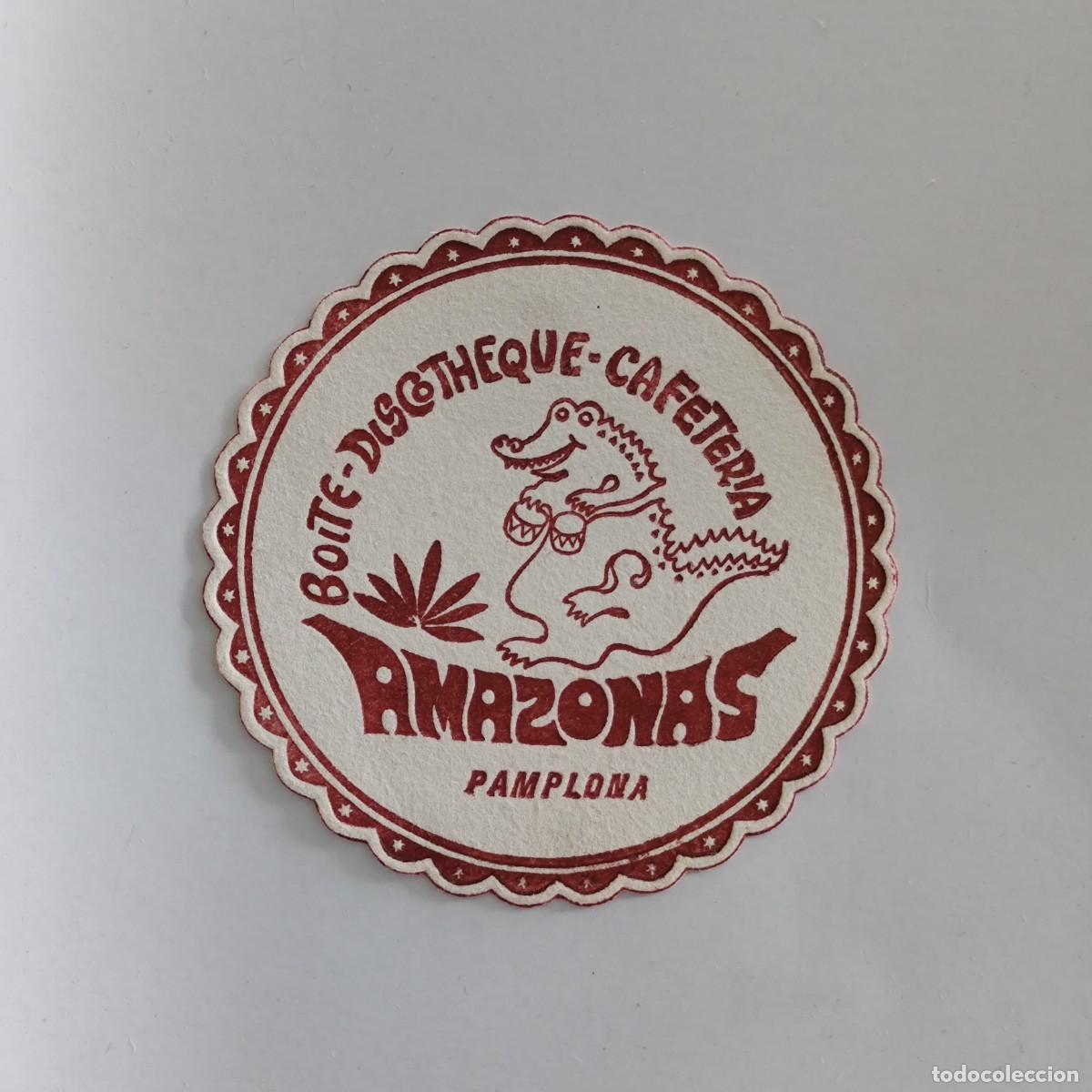 Otros Art&iacute;culos de Coleccionismo en Papel: POSAVASOS - NAVARRA NAFARROA / PAMPLONA - AMAZONAS - BOITE DISCOTHEUE CAFETERIA - COCODRILO FUNA