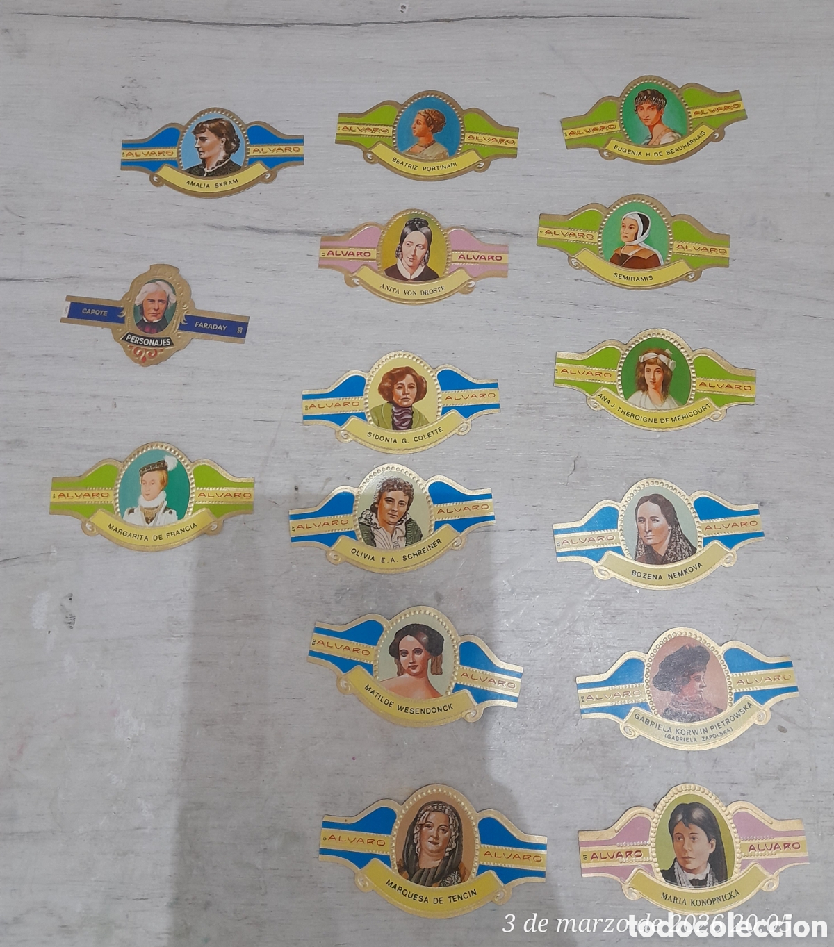 Otros Art&iacute;culos de Coleccionismo en Papel: 15 vitolas puros mujeres