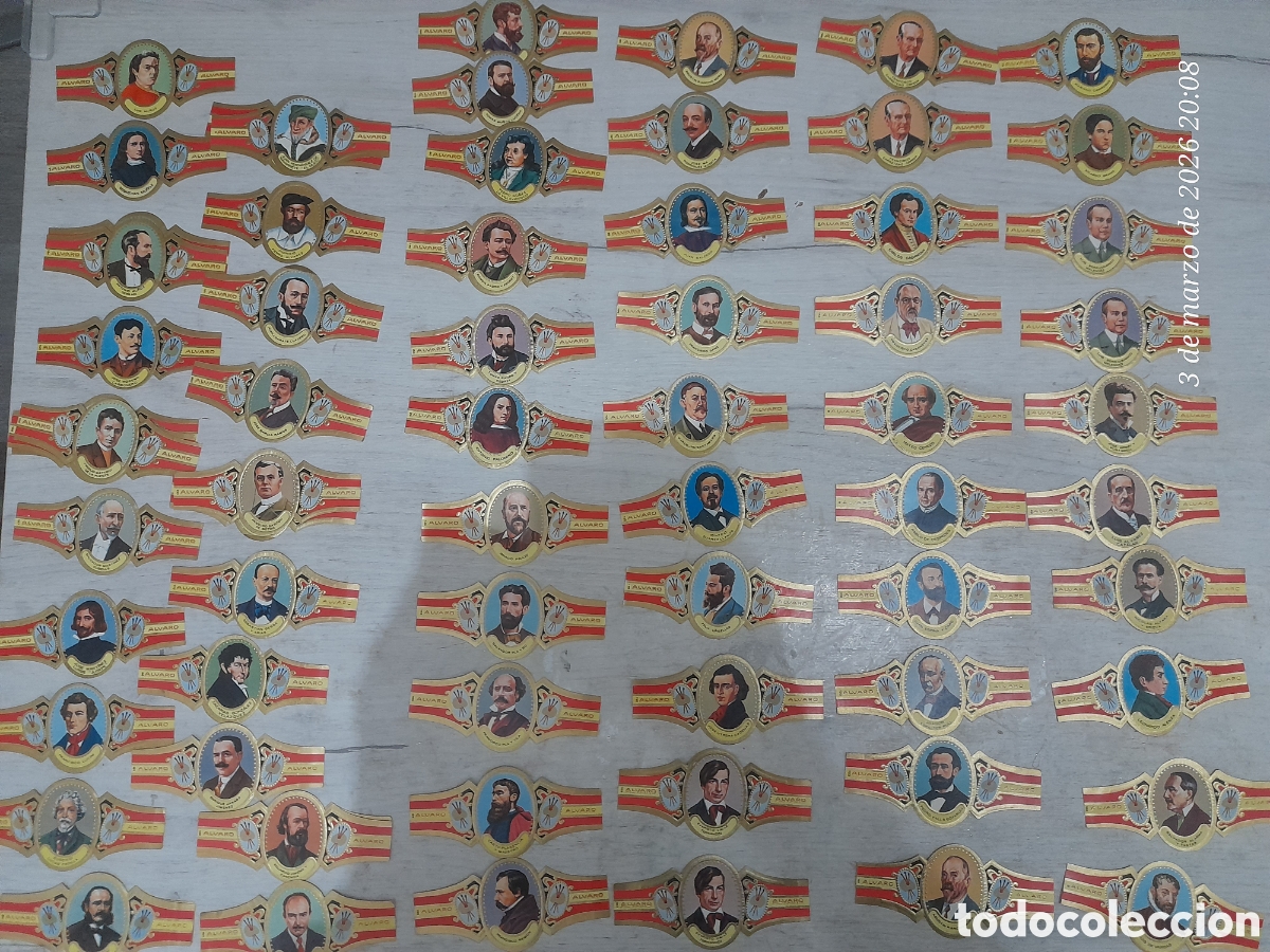 Otros Art&iacute;culos de Coleccionismo en Papel: 62 vitolas puros alvaro