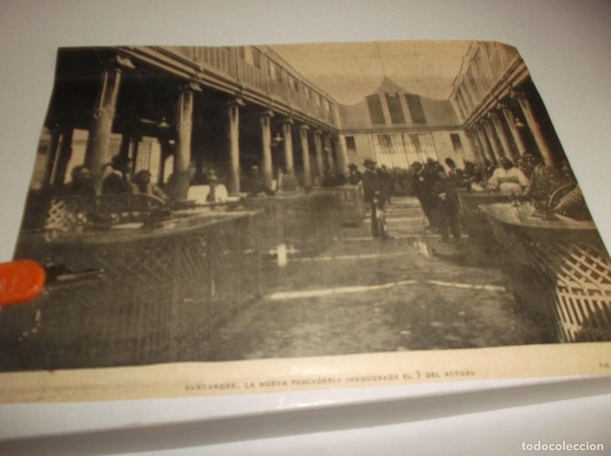Otros Art&iacute;culos de Coleccionismo en Papel: RECORTE A&Ntilde;O 1905(SANTANDER)INAGURACI&Oacute;N DE LA NUEVA PESCADERIA (FOTO DUEMARCO)