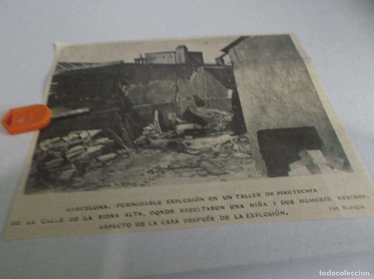 Otros Art&iacute;culos de Coleccionismo en Papel: RECORTE A&Ntilde;O 1906(BARCELONA)EXPLOSI&Oacute;N EN UN TALLER DE PIROTECNIA EN LA C/ DE LA RIERA ALTA