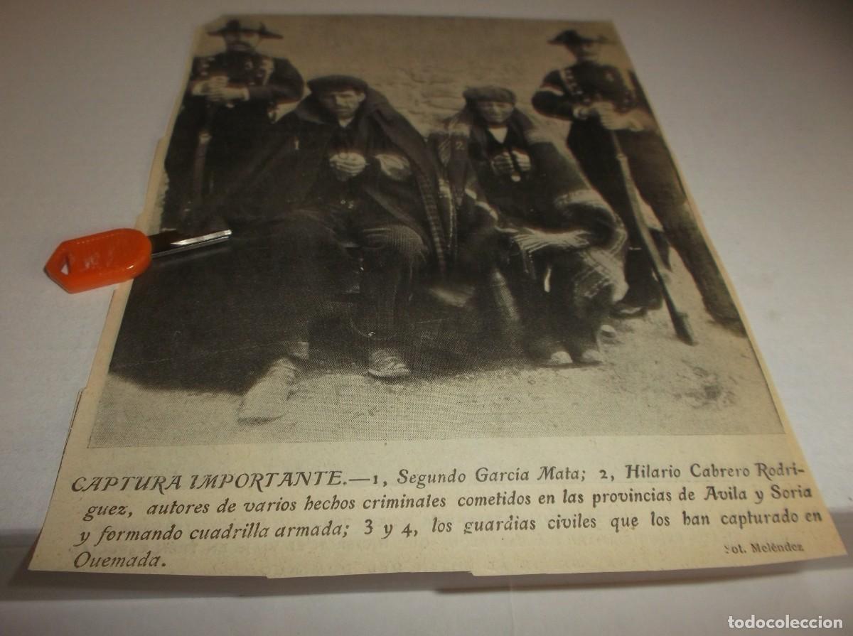 Otros Art&iacute;culos de Coleccionismo en Papel: RECORTE 1906-PRIEGO(C&Oacute;RDOBA)DETENIDOS LOS 3 ASESINOS D JOSEFA CARRILLO VIUDA SARGENTO GUARDIA CIVIL
