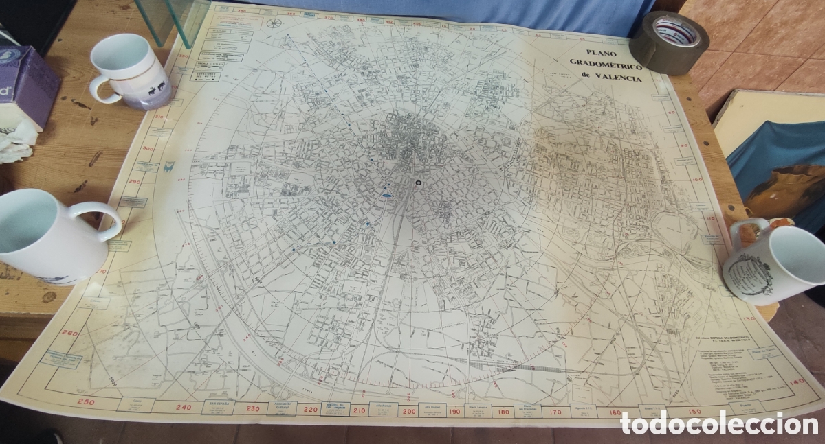 Otros Art&iacute;culos de Coleccionismo en Papel: Mapa gradometrico de Valencia