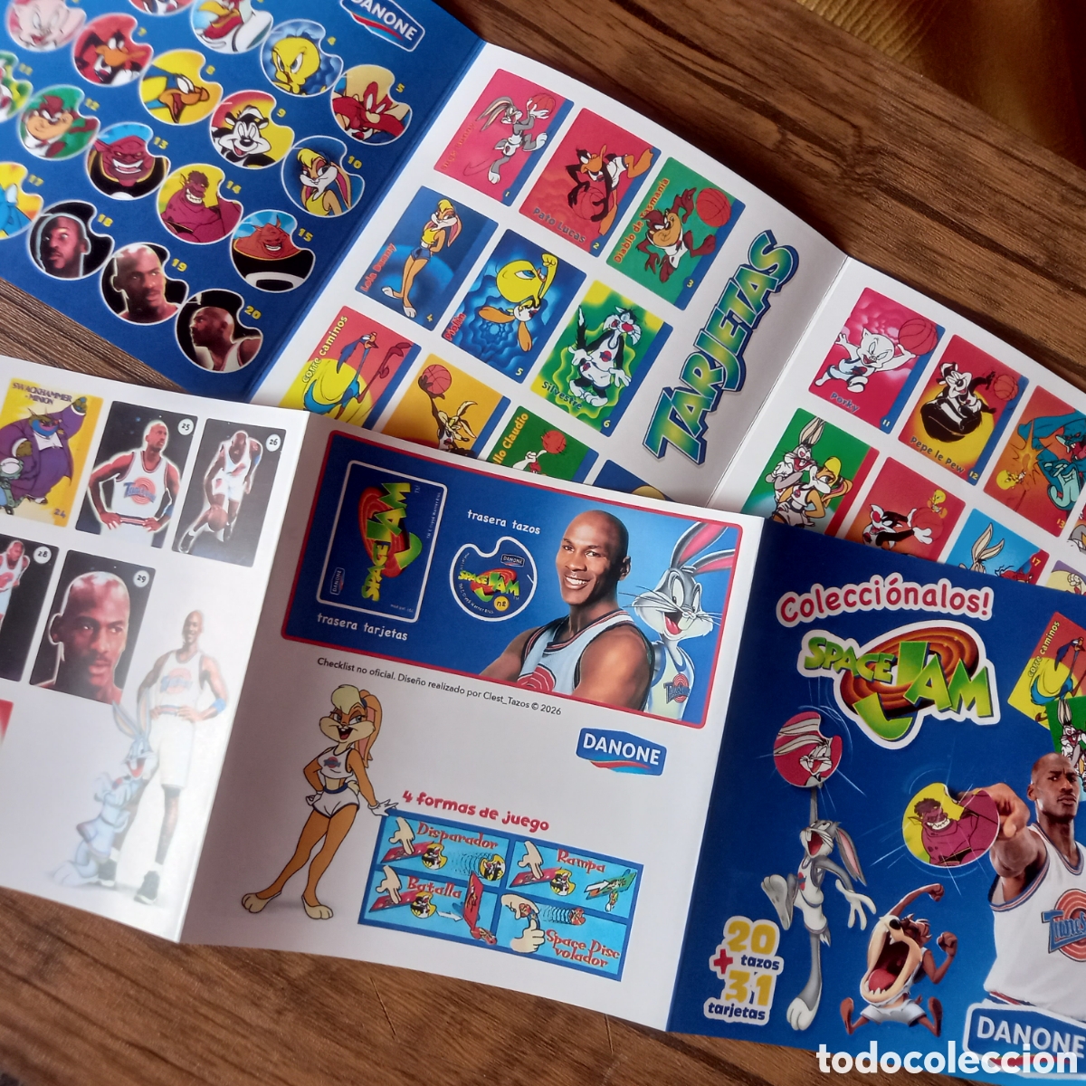 Otros Art&iacute;culos de Coleccionismo en Papel: Checklist Tazos Space Jam Danone