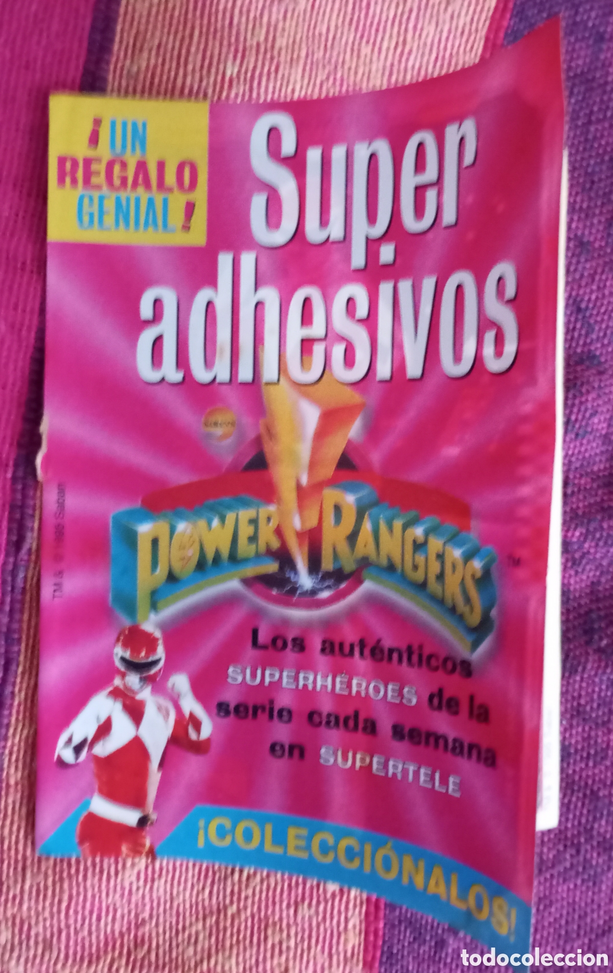 Otros Art&iacute;culos de Coleccionismo en Papel: Super adhesivos power rangers 2 pegatinas