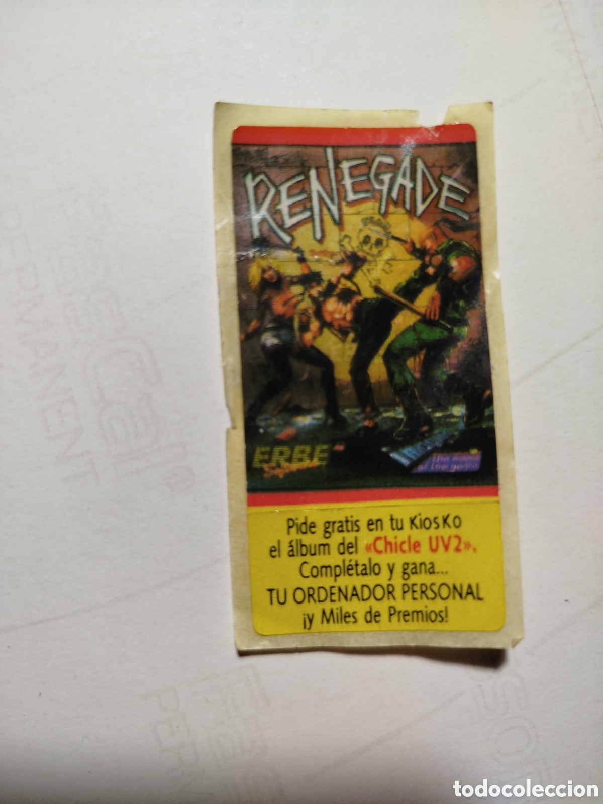 Otros Art&iacute;culos de Coleccionismo en Papel: Pegatina chicle retro juego ordenador