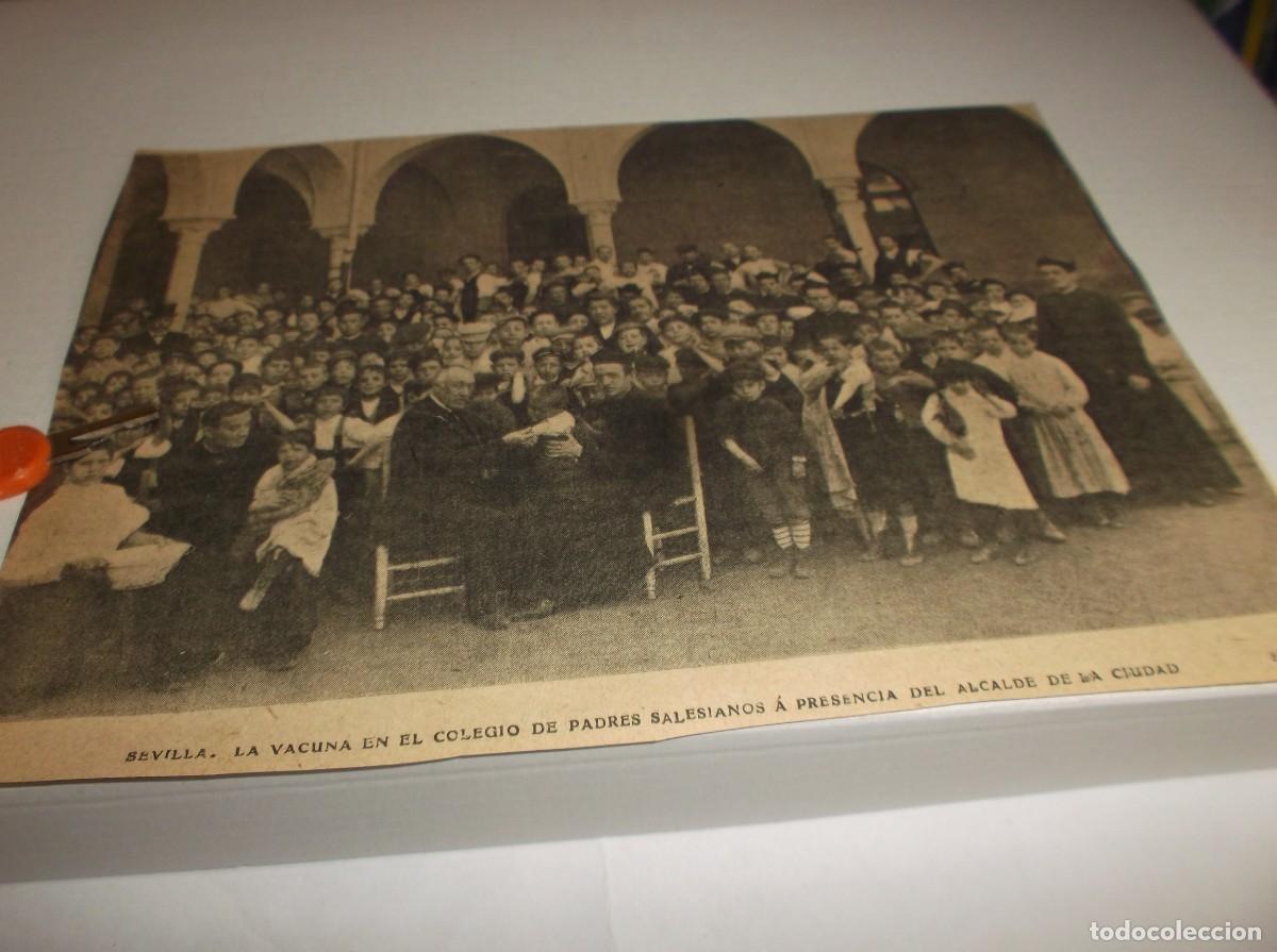 Otros Art&iacute;culos de Coleccionismo en Papel: RECORTE A&Ntilde;O 1906(SEVILLA)LA VACUNA EN EL COLEGIO DE PADRES SALESIANOS ,ALCALDE CAYETANO LUCA DE TENA
