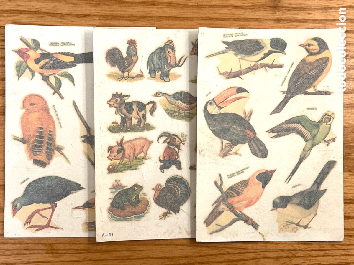 Otros Art&iacute;culos de Coleccionismo en Papel: 3 Hojas calcoman&iacute;as Ortega antiguas.