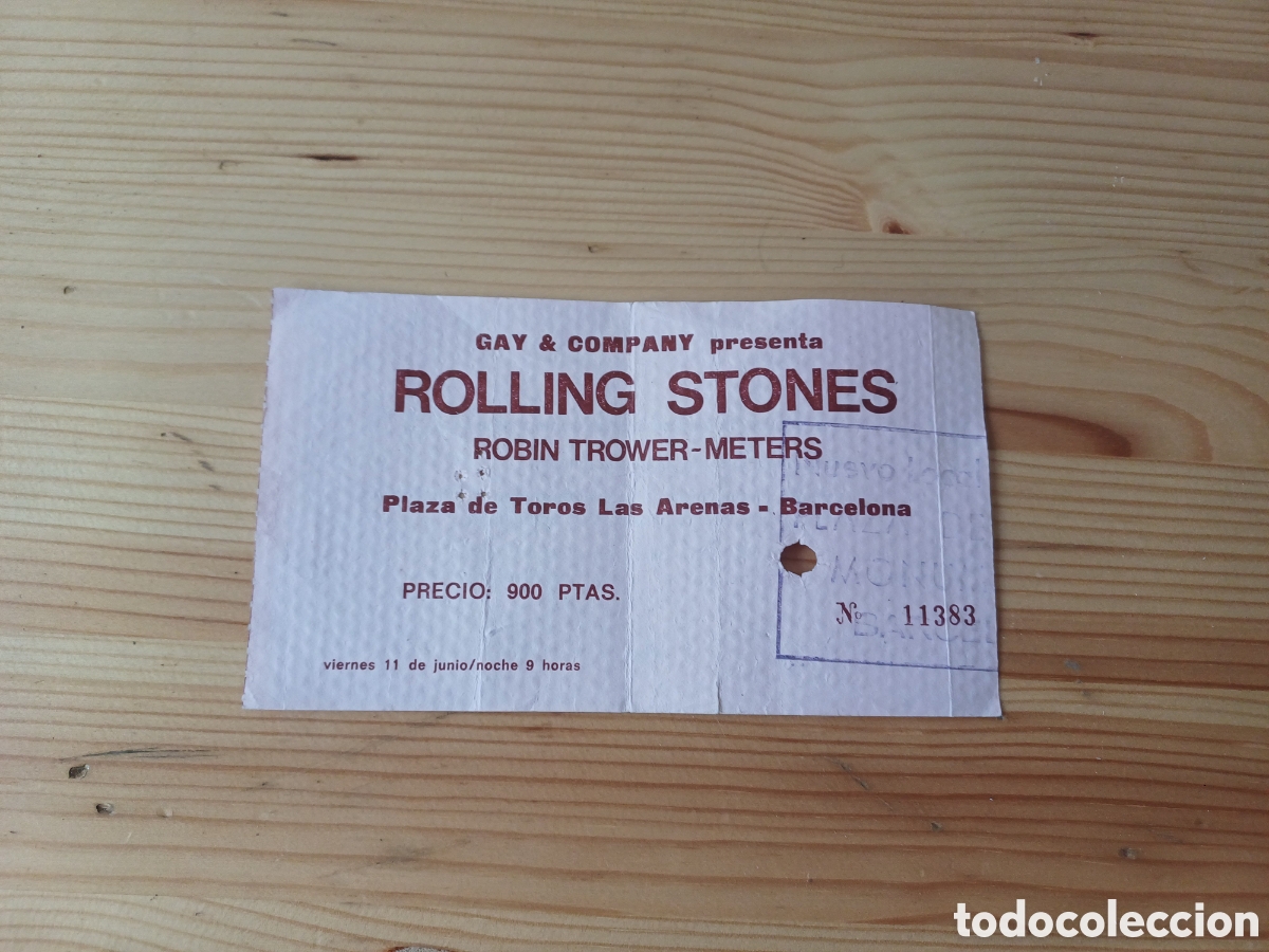 Otros Art&iacute;culos de Coleccionismo en Papel: ENTRADA CONCIERTO ROLLING STONES, BARCELONA, PLAZA DE TOROS 1975