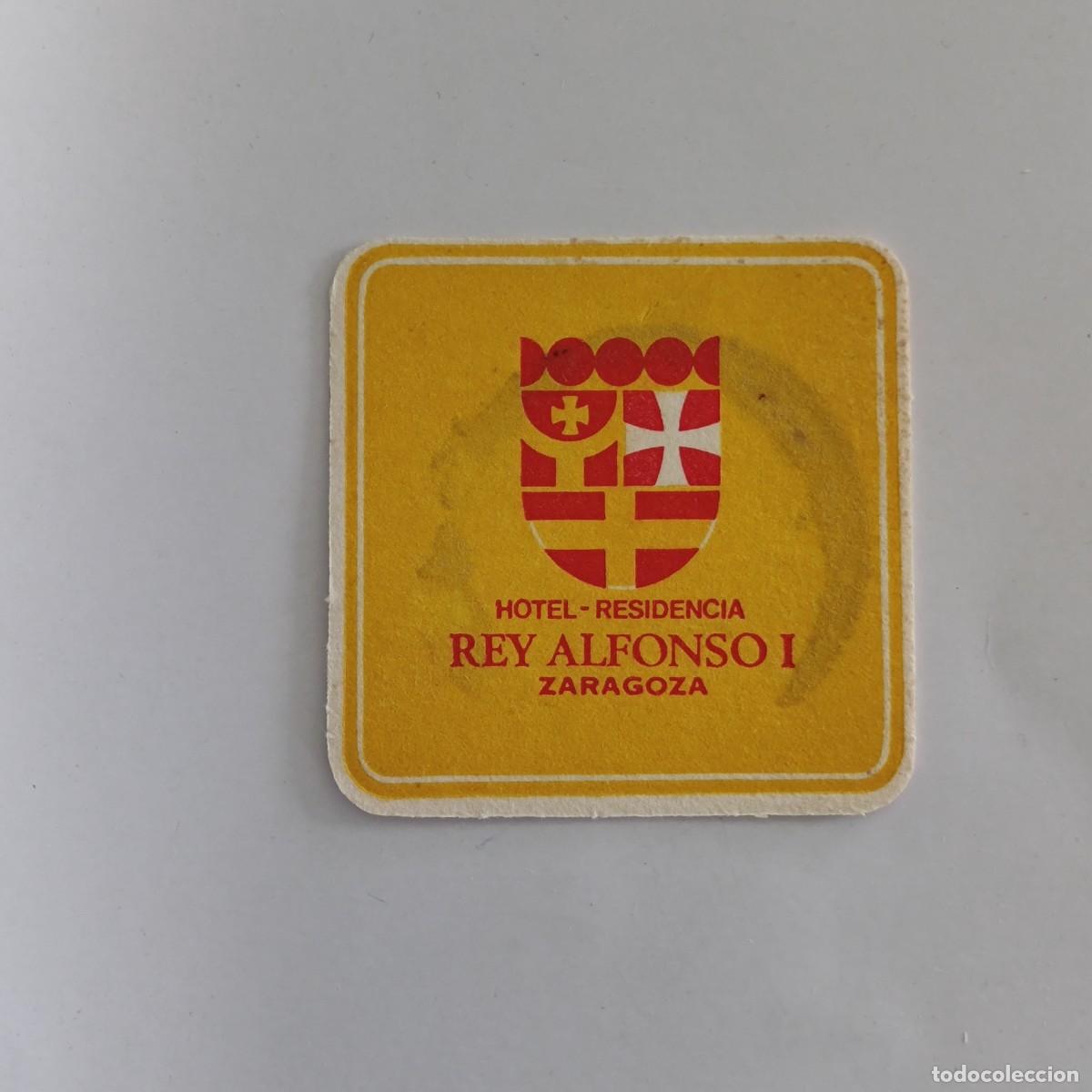 Otros Art&iacute;culos de Coleccionismo en Papel: POSAVASOS - ZARAGOZA - REY ALFONSO I - HOTEL RESIDENCIA - HERALDICA