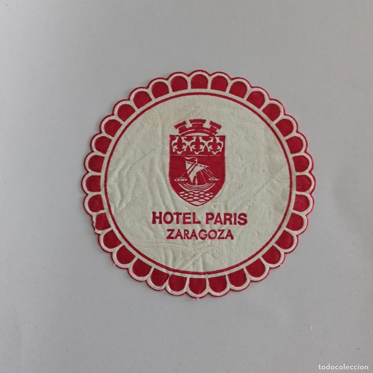 Otros Art&iacute;culos de Coleccionismo en Papel: POSAVASOS - ZARAGOZA - HOTEL PARIS - HERALDICA - FRANCIA