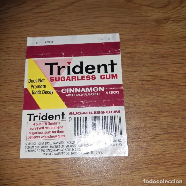 Otros Art&iacute;culos de Coleccionismo en Papel: Envoltura de chicle. Trident Cinnamon USA