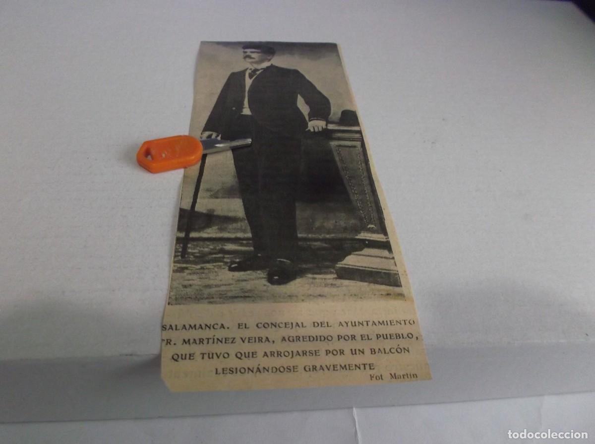 Otros Art&iacute;culos de Coleccionismo en Papel: RECORTE A&Ntilde;O 1905(SALAMANCA)EL CONCEJAL AYUNTAMIENTO Sr.MART&Iacute;NEZ VEIRA,AGREDIDO POR EL PUEBLO