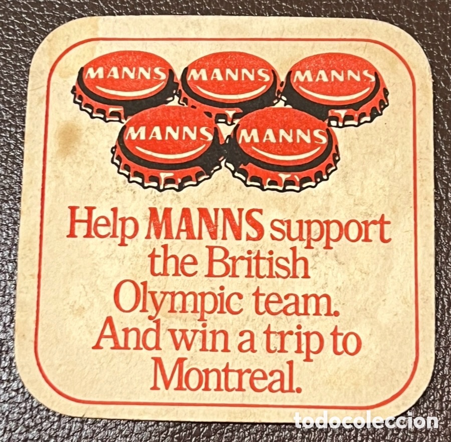 Otros Art&iacute;culos de Coleccionismo en Papel: Posavasos. Cerveza MANNS. Montreal. A&ntilde;os 70.