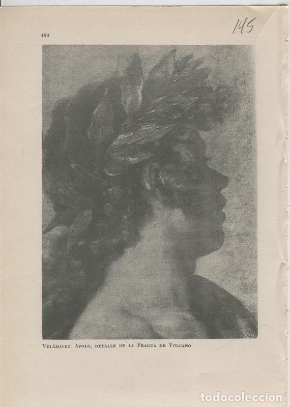 Otros art&iacute;culos de coleccionismo en papel: Arte Hispanico lamina numerada 145: Velazquez: Apolo,cuadro de la fragua - Varios