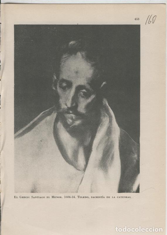 Otros art&iacute;culos de coleccionismo en papel: Arte Hispanico lamina numerada 160: El Greco: Santiago el Menor - Varios