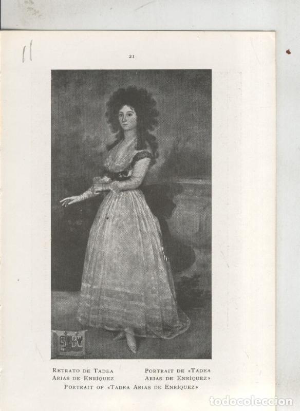 Otros art&iacute;culos de coleccionismo en papel: Goya en el museo del prado: lamina 11: Retrato de Tadea Arias de Enriquez - Varios