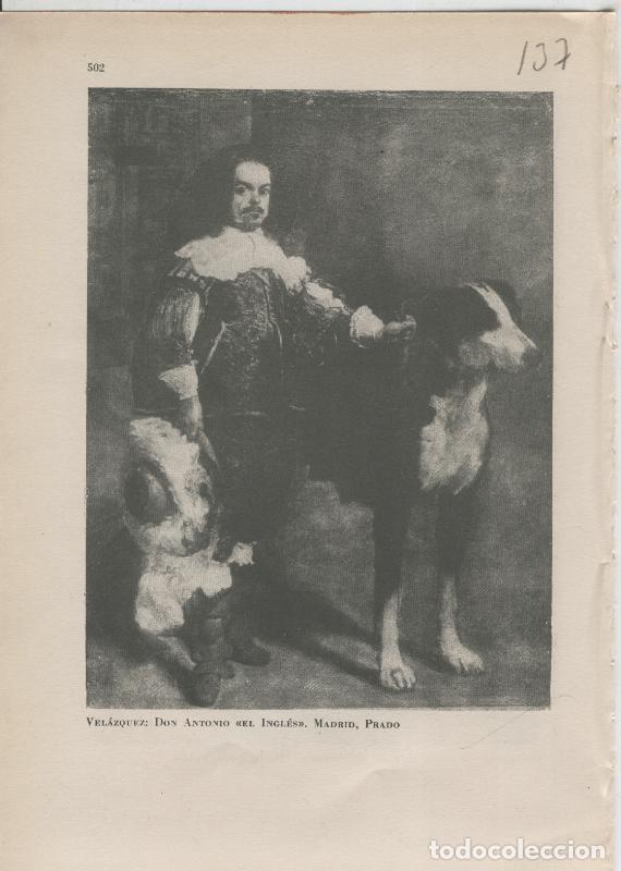 Otros art&iacute;culos de coleccionismo en papel: Arte Hispanico lamina numerada 137: Velazquez: Don Antonio, el ingles - Varios