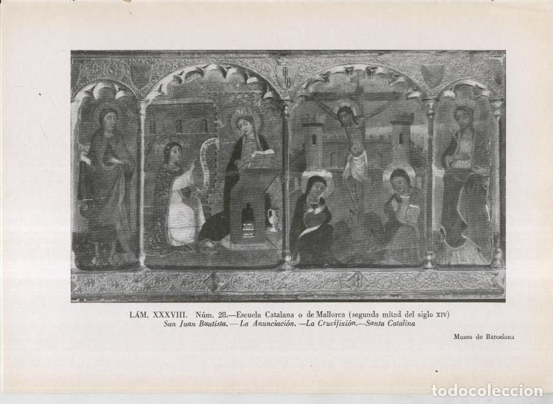 Otros art&iacute;culos de coleccionismo en papel: La coleccion Cambo, lamina 38: Escuela catalana o de Mallorca: San Juan Bautista, - F.J.Sanchez Cant