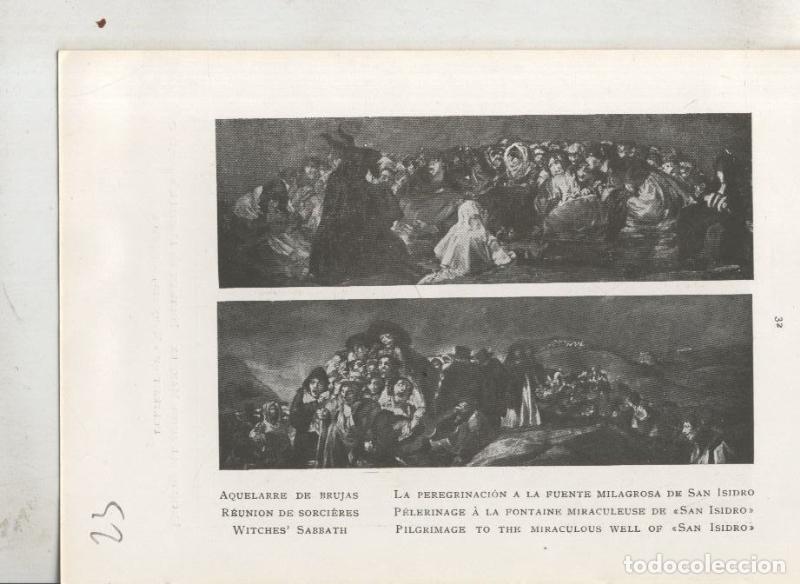 Otros art&iacute;culos de coleccionismo en papel: Goya en el museo del prado: lamina 23: Aquelarre de brujas - Varios