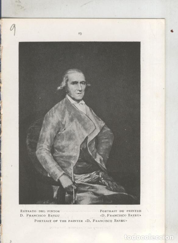 Otros art&iacute;culos de coleccionismo en papel: Goya en el museo del prado: lamina 09: Retrato del pintor Francisco Bayeu - Varios