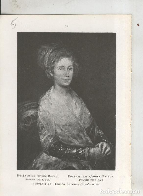 Otros art&iacute;culos de coleccionismo en papel: Goya en el museo del prado: lamina 05: Retrato de Josefa Bayeu, esposa de Goya - Varios